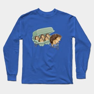 Hedgehog mom with kids Long Sleeve T-Shirt